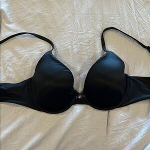 Victoria's Secret Black Smooth Push-Up Bra with Charm